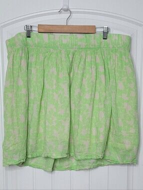 Old Navy Neon Green Printed Mini Skirt